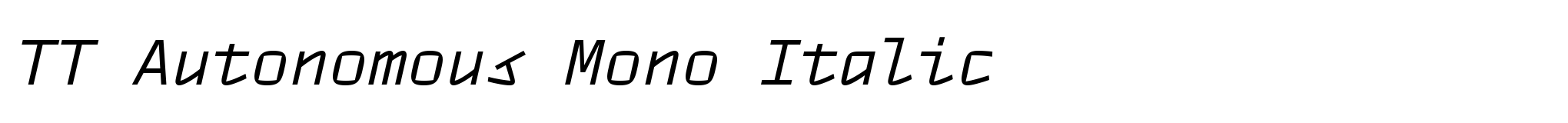 TT Autonomous Mono Italic image
